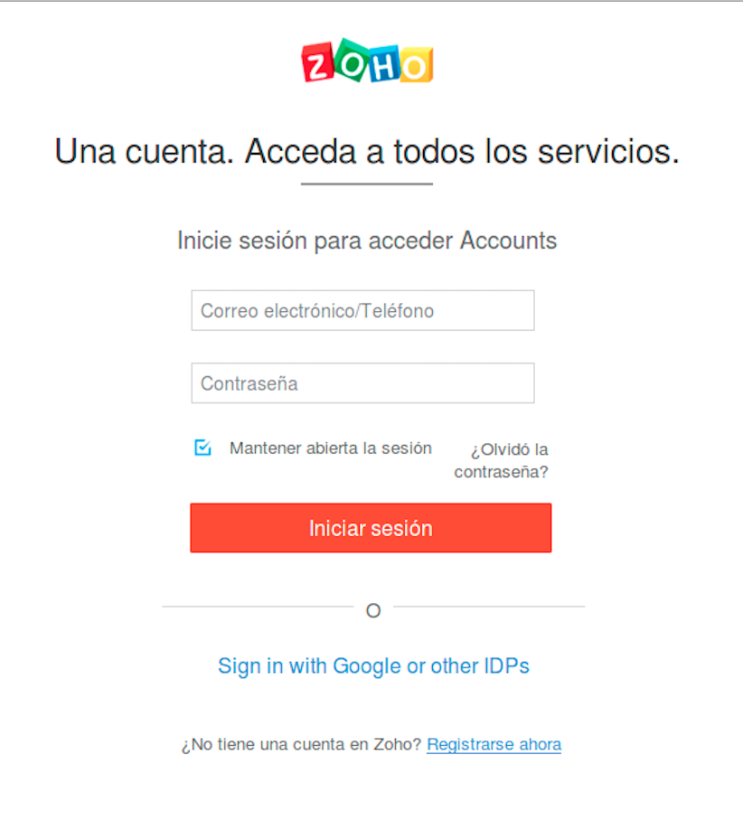 Accesos Cuenta Zoho | Centro De Ayuda Netelip