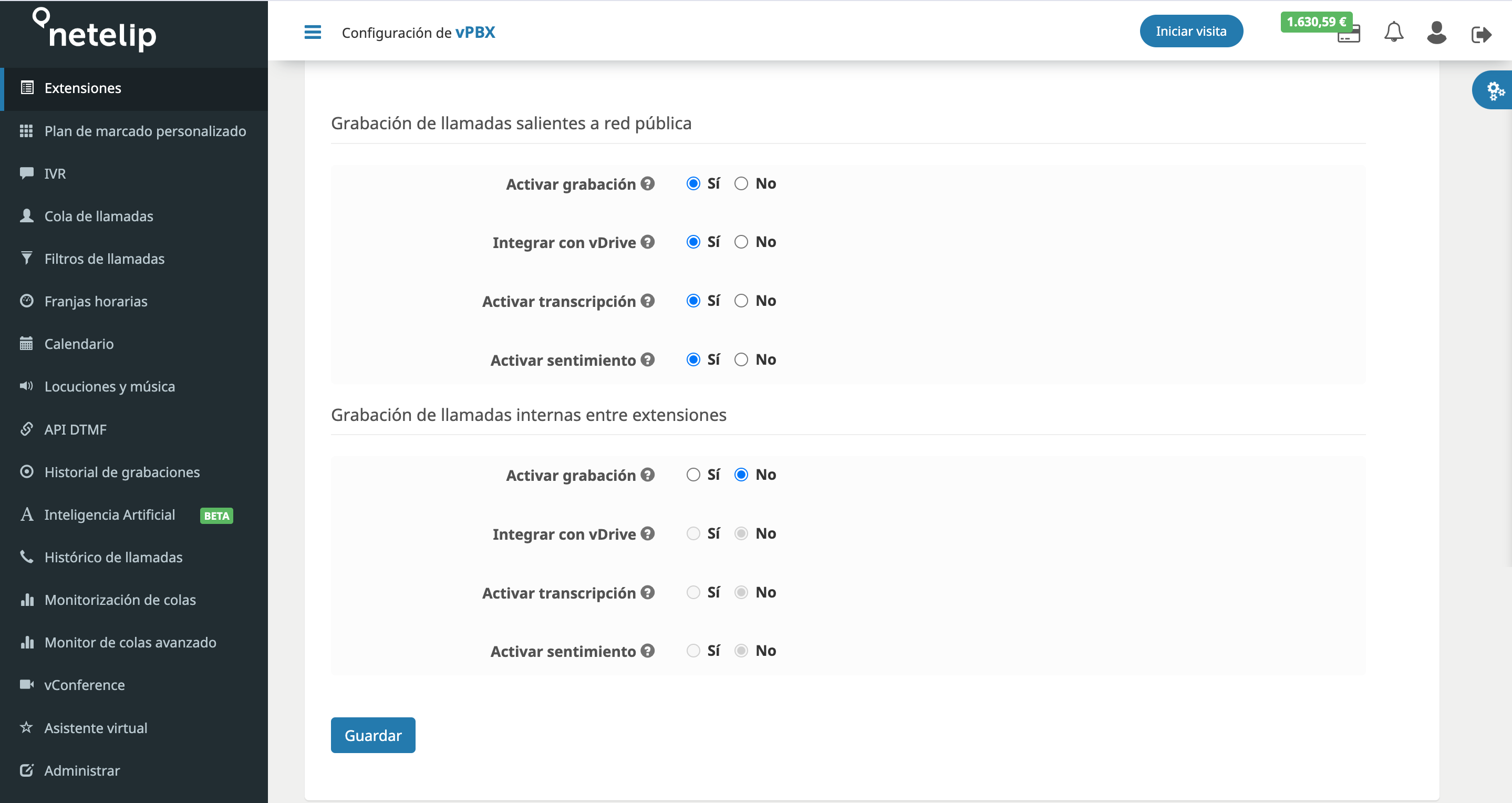 Inteligencia artificial - Centralita Virtual netelip