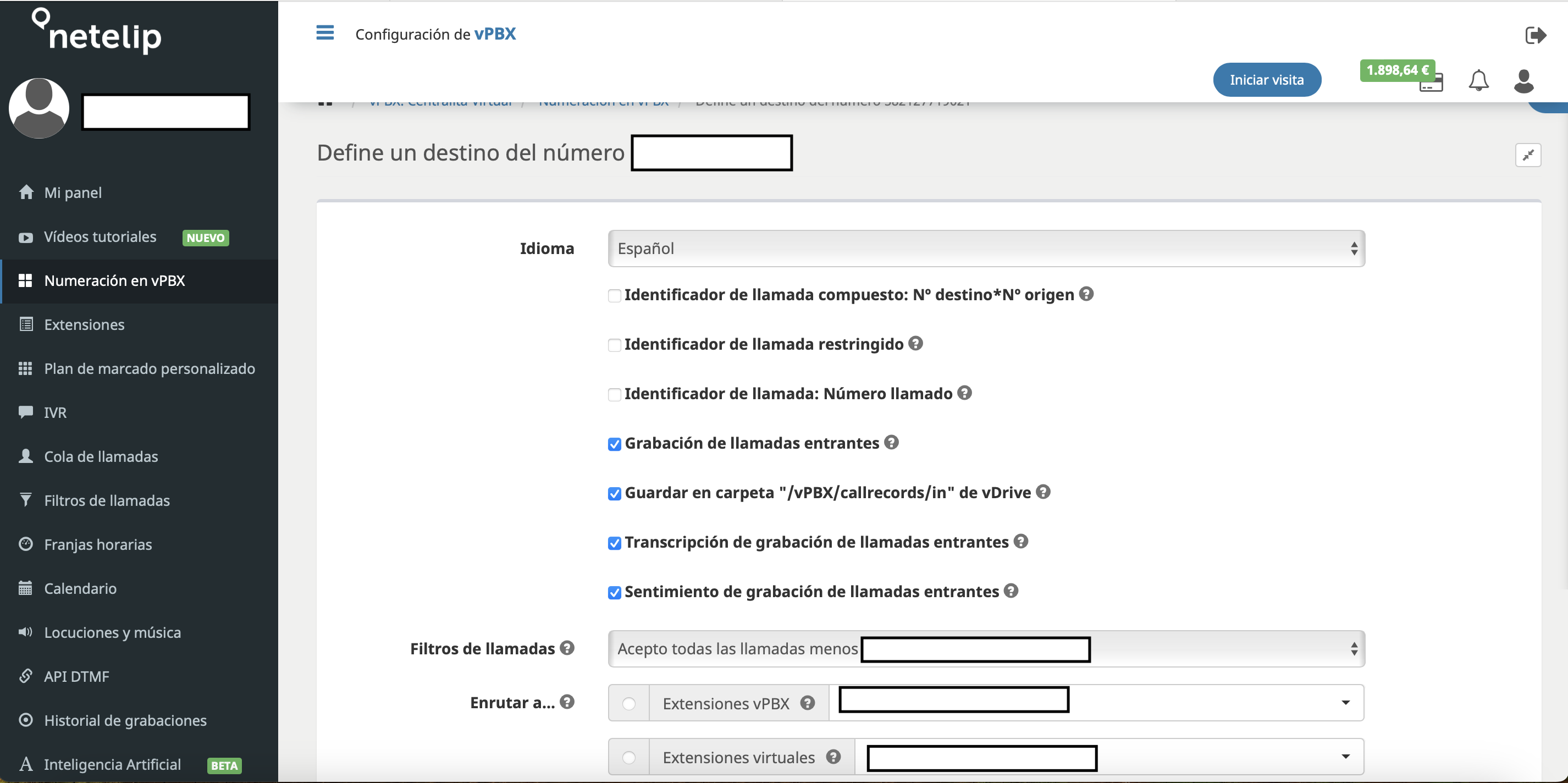 Inteligencia Artificial - Centralita Virtual